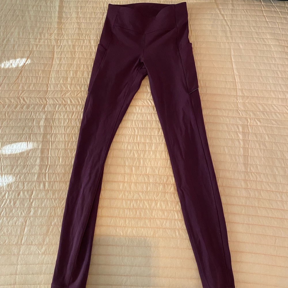 lululemon maroon 25 inch leggings